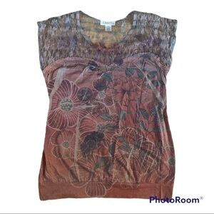 Belle du Jour Sweetheart Earthy Lace Top Large
